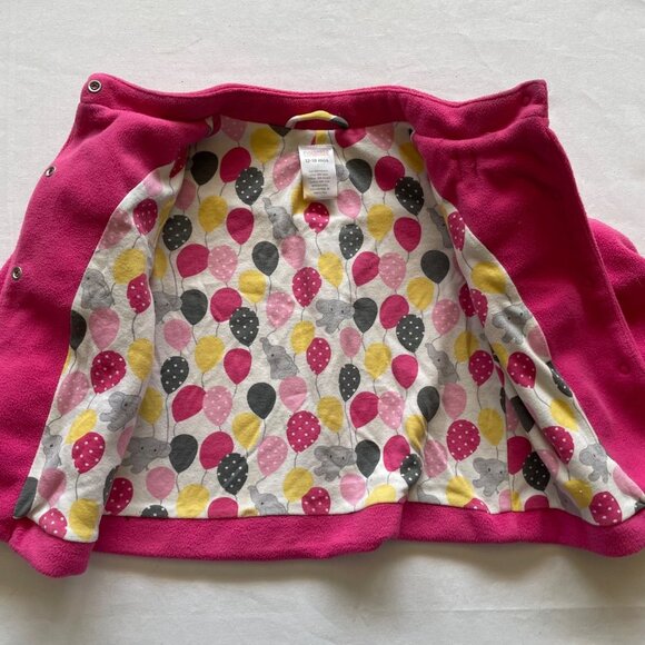 Gymboree Pink Fleece A-line Coat size 12-18 Months - Picture 6 of 8